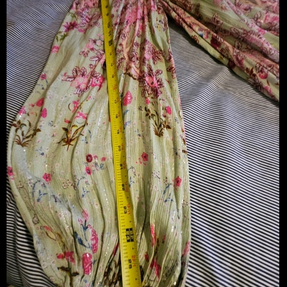 Hemant and Nandita Adira Floral Pink and White Maxi Dress-Size Large - Picture 16 of 17